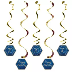 Ghirlande a spirale "Navy & Gold" - Numero: 70