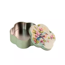 Spring biscuit tin, 123 x 121 x 46 mm