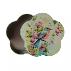 Spring biscuit tin, 123 x 121 x 46 mm