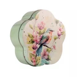 Spring biscuit tin, 123 x 121 x 46 mm