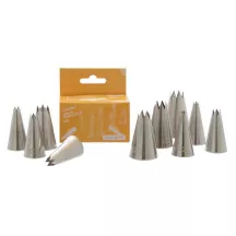10-piece stainless steel star nozzle set for patisserie