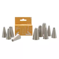 10-piece stainless steel star nozzle set for patisserie