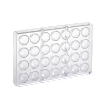 Diamond praline mold for 28 pralines