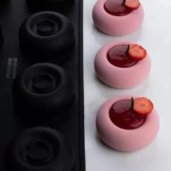 Stampo in silicone mini anello da dessert, 12 pezzi