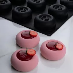 Stampo in silicone mini anello da dessert, 12 pezzi