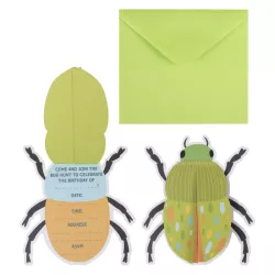 5 Cartes d'invitation insecte