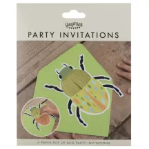 5 Insect invitation cards