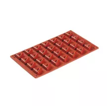 Silikonbackform Triangel 3 cm, 28 Mulden