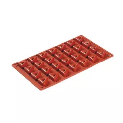 Silicone baking mold triangle 3 cm, 28 cavities