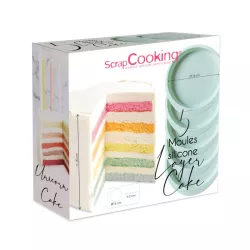 5 stampi in silicone per torta a strati