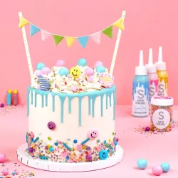 Drip cake icing rainbow set, 6 pieces