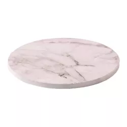 Cake plate round Ø 20 cm, white marbled