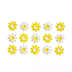 15 Yellow and white sugar daisies