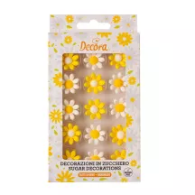15 Yellow and white sugar daisies