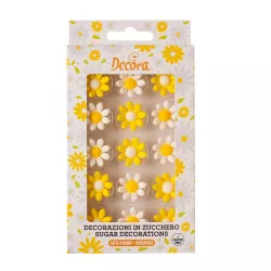 15 Yellow and white sugar daisies