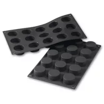 Silicone mold cylinder Ø 4 cm, 15 pieces