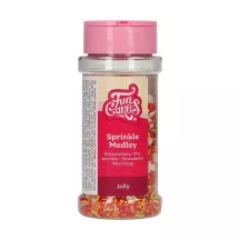 Décor à saupoudrer Noël rouge-or, 65 g