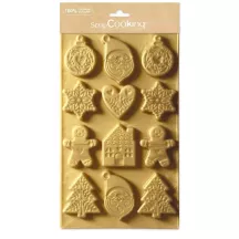 Silicone mold with Christmas motifs