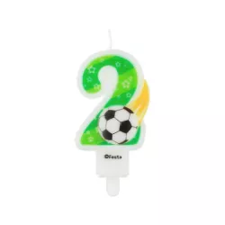 Number candle - Soccer - Number: 2