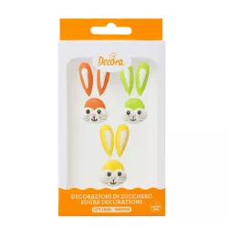 3 Bunny sugar decorations