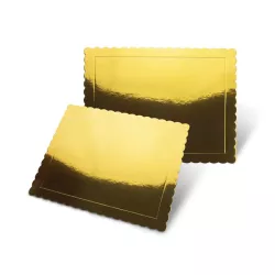 Piatto rettangolare sottile per torte 30x25 cm oro