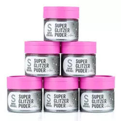 Glitter in polvere commestibile Argento, 10 g