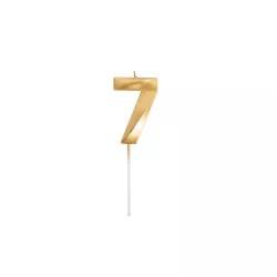 Large golden candle - Number: 7