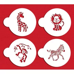 Safari animals stencil set