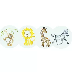 Safari animals stencil set