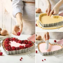 Herz-Tarteform mit Hebeboden
