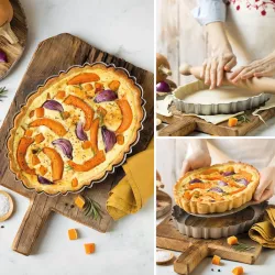 Stampo per tarte ovale con fondo removibile 29 x 20 cm