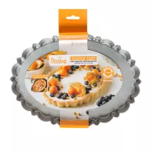 Oval tart baking dish with lifting base 29 x 20 cm