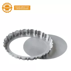 Oval tart baking dish with lifting base 29 x 20 cm