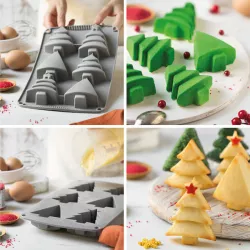 Stampo in silicone Albero di Natale, 6 pezzi