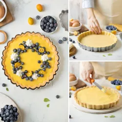 Tart baking dish with lifting base Ø 25 cm made of stainless steel