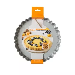 Stampo per tarte con fondo removibile Ø 25 cm in acciaio inox