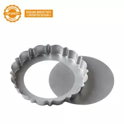 Stampo per tarte con fondo removibile Ø 25 cm in acciaio inox