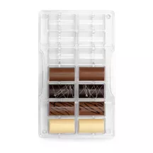 Medium cylinder praline mold, 14 pralines