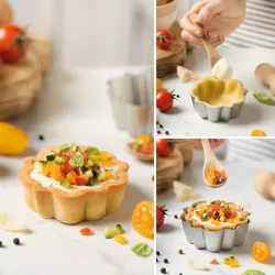 Moule à tartelette rond avec fond élévateur Ø 8 cm