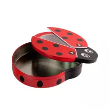 Cookie tin ladybug with wings, 180 x 140 x 40 mm