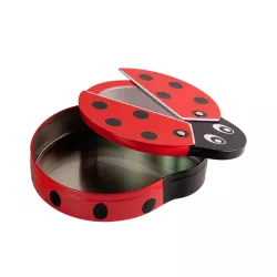Cookie tin ladybug with wings, 180 x 140 x 40 mm