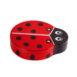 Cookie tin ladybug with wings, 180 x 140 x 40 mm