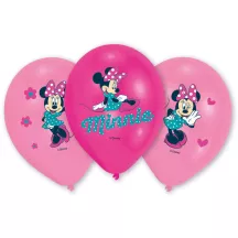 Minnie Mouse balloons, set of 6 (Ø 27.5 cm)