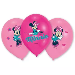 Minnie Maus Luftballons, 6er-Set (Ø 27.5 cm)