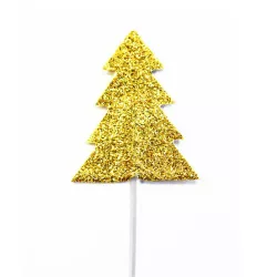 Cupcakes topper Christmas tree, 12 pieces