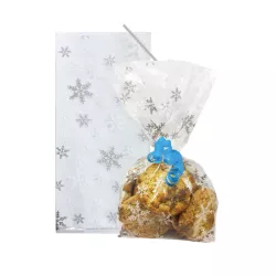 Sacchetto trasparente Snowflakes, 20 pezzi