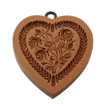 Modèle de pâtisserie Cœur Bouquet de roses 55 x 59 mm