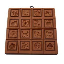 Gebäck-Model mit kleinen Ganzjahresmotiven 106 x 106 mm