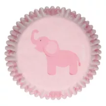 Pirottino per cupcake rosa baby, 48 pezzi
