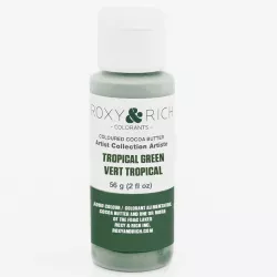 Colored cocoa butter Tropical green